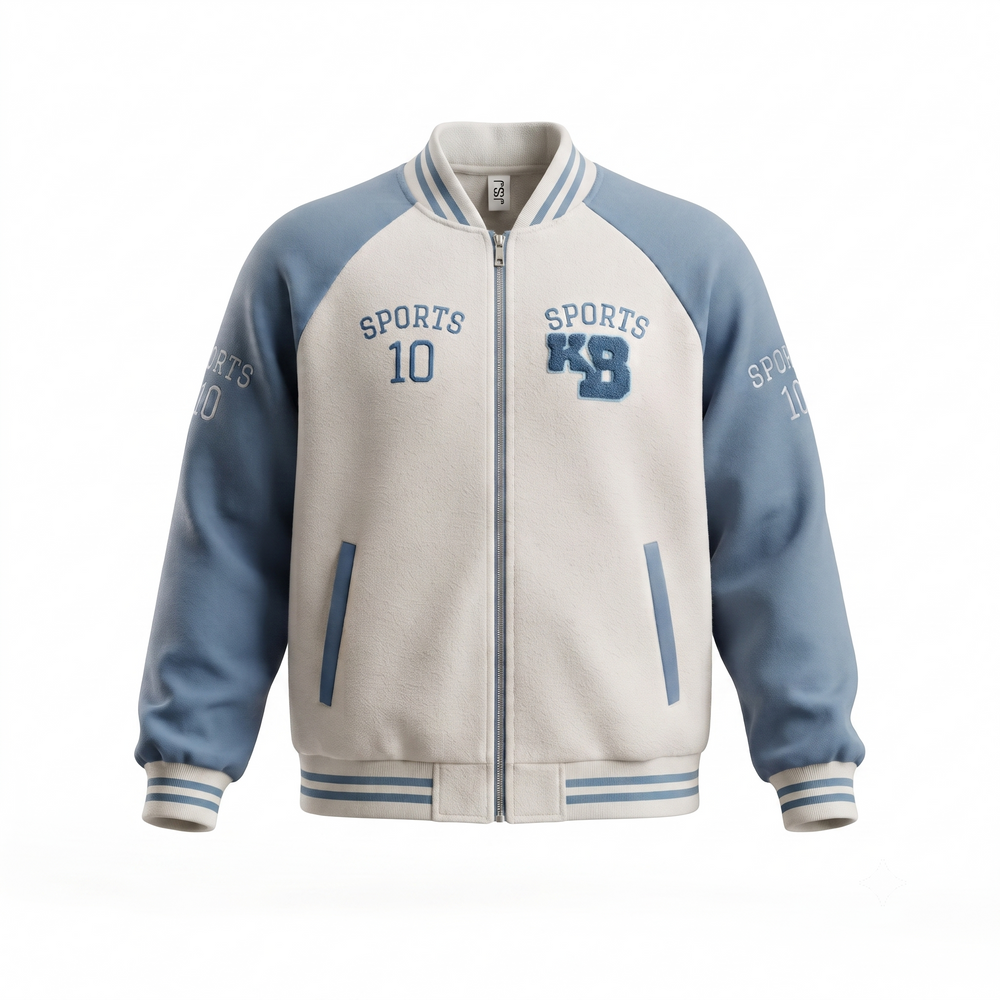 Campera Bomber Universitaria Bicolor para Hombre