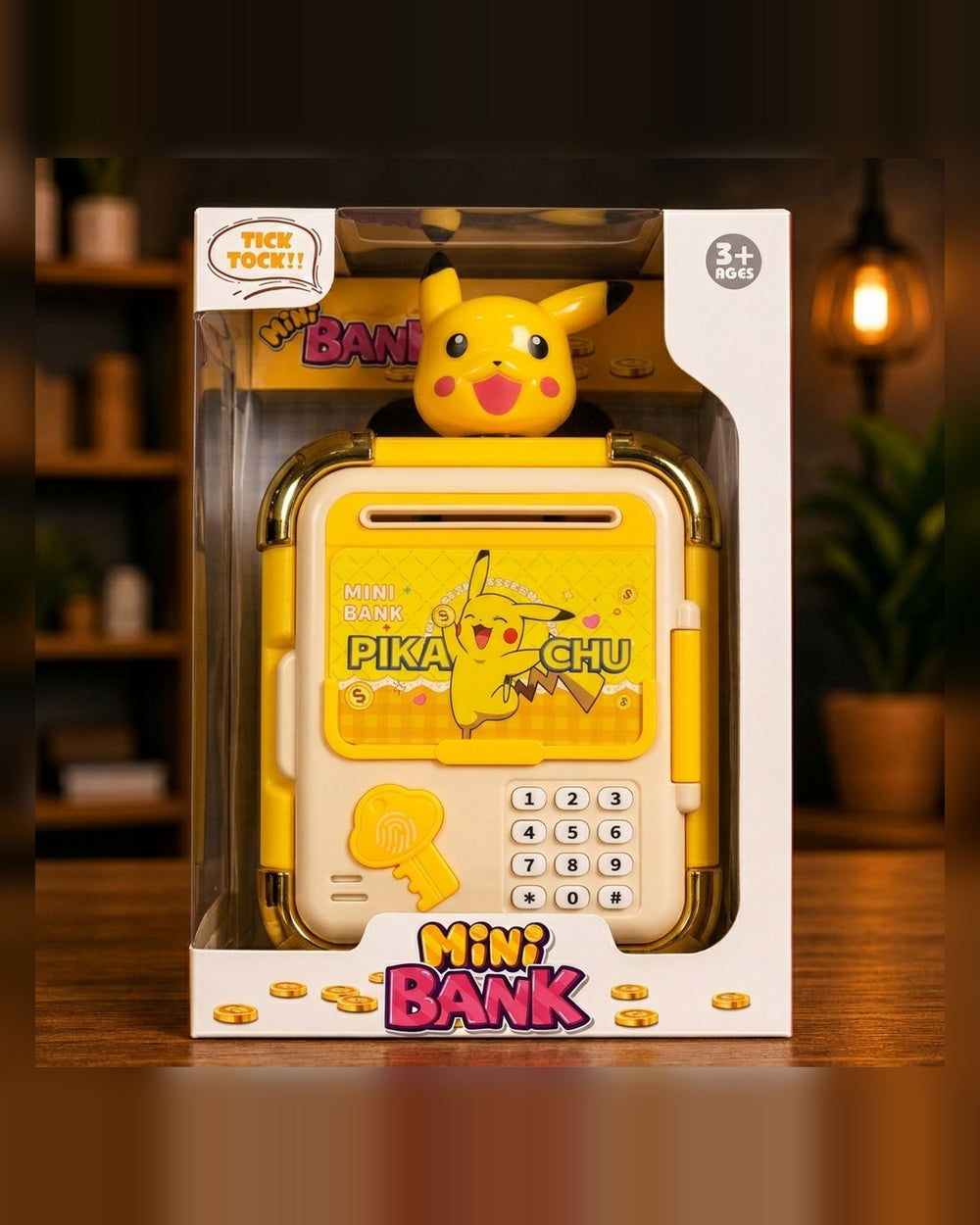 Caja fuerte infantil Mini Bank diseño Pikachu