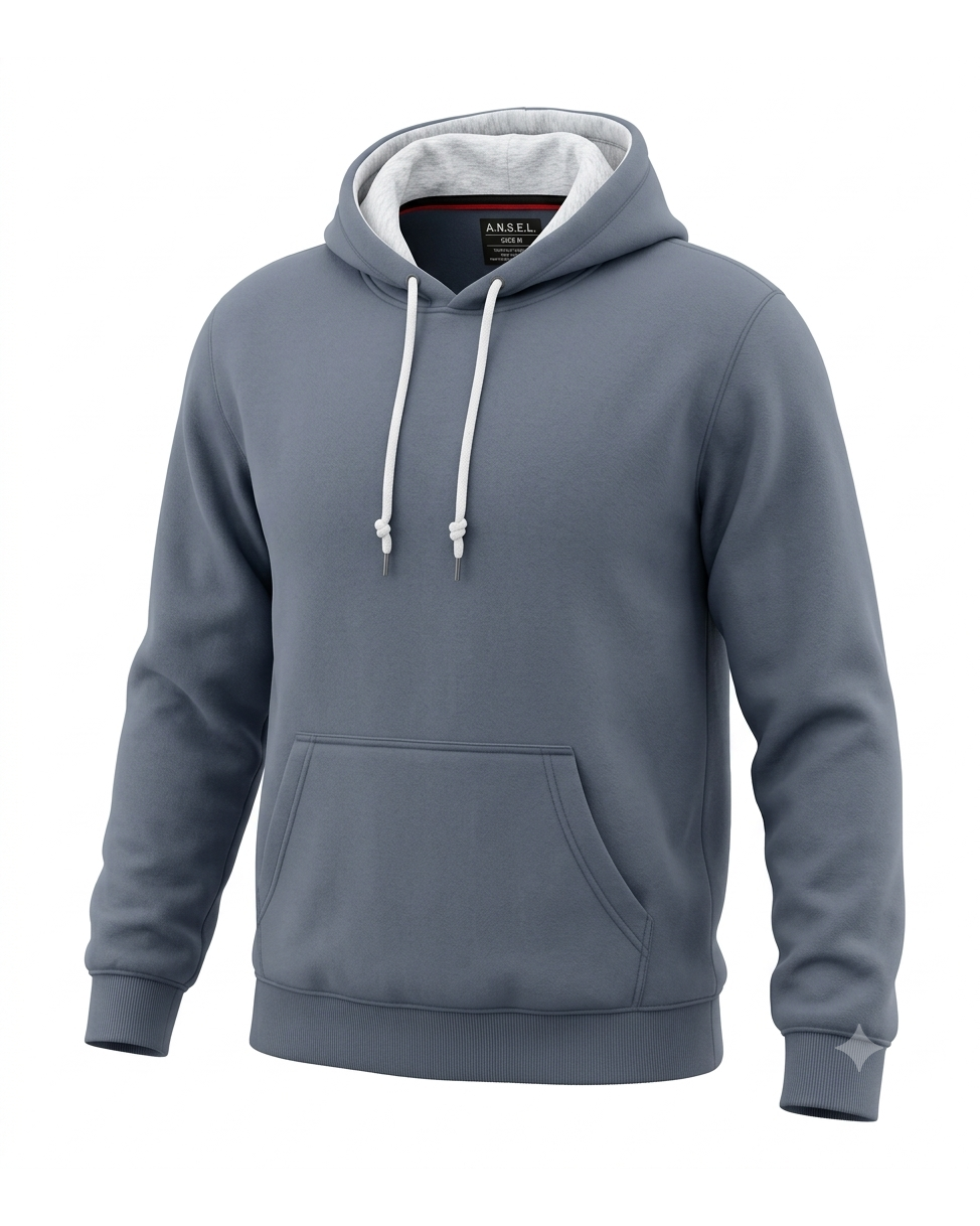 Buzo Canguro Liso color Gris