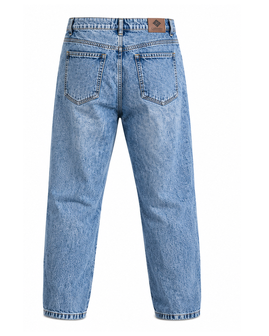 Jean Baggy Lisos color Nevado Azul, vista trasera