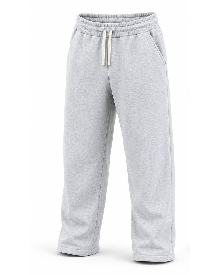 Jogger baggy oversize color gris, vista frontal