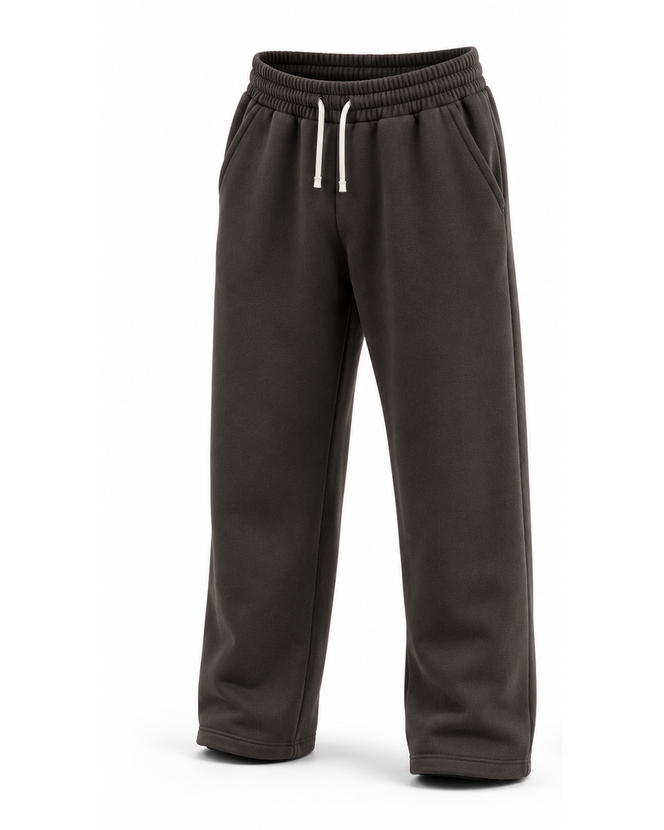 Jogger baggy oversize color marrón, vista frontal