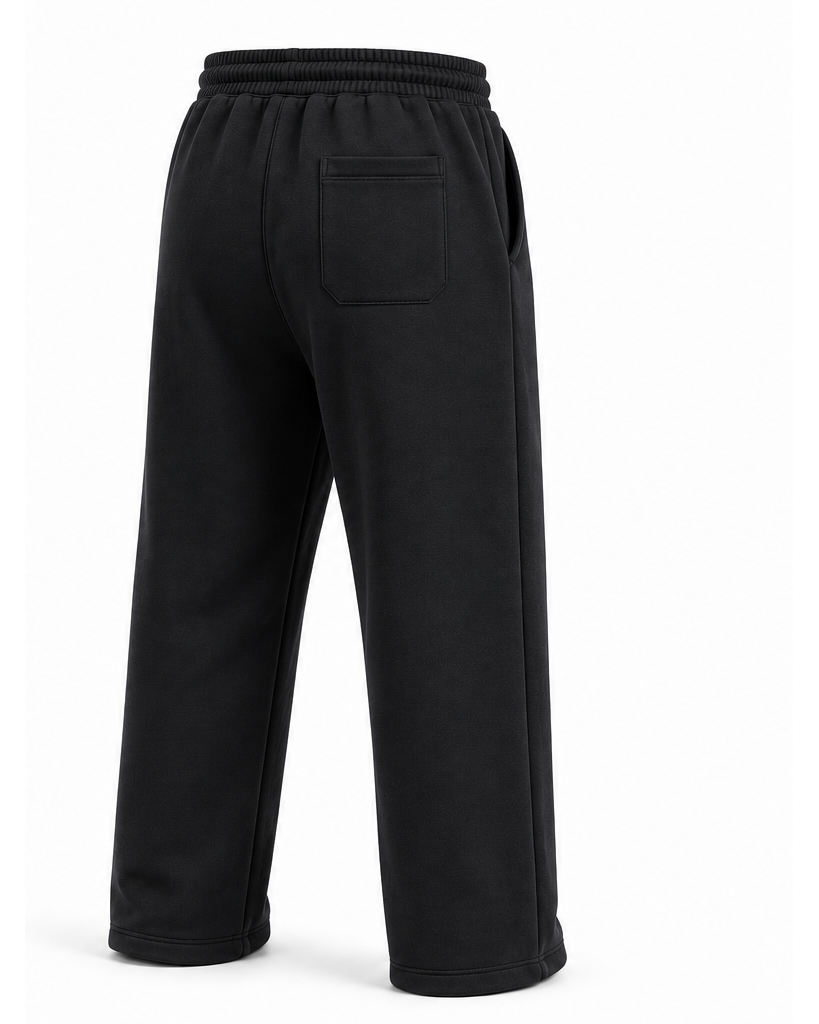 Jogger baggy oversize color negro, vista trasera