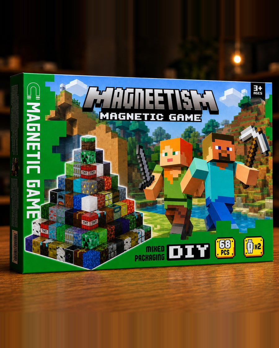 Set de bloques magnéticos Magnetism 68 piezas estilo Minecraft