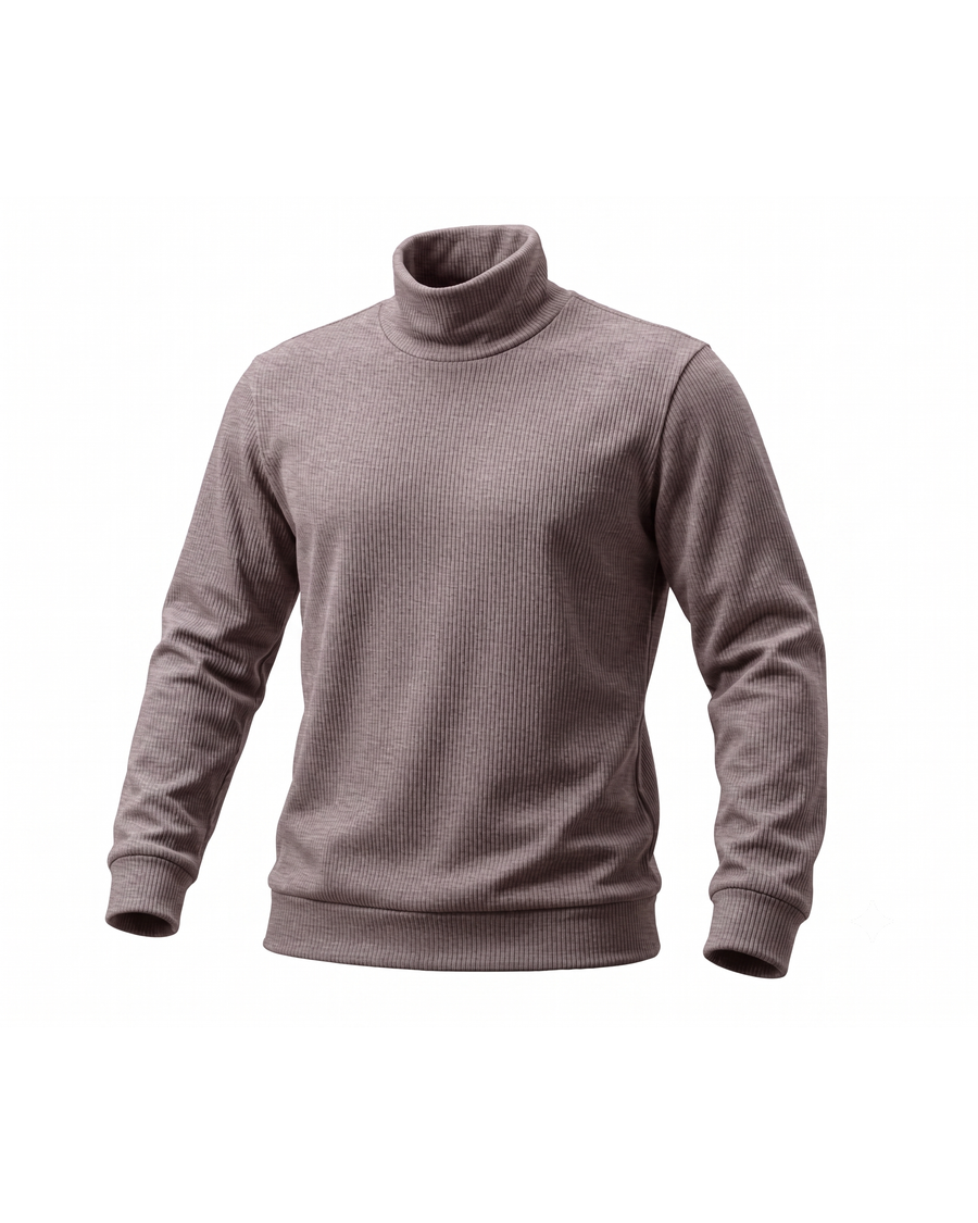 Polera Darlon cuello alto color Marrón