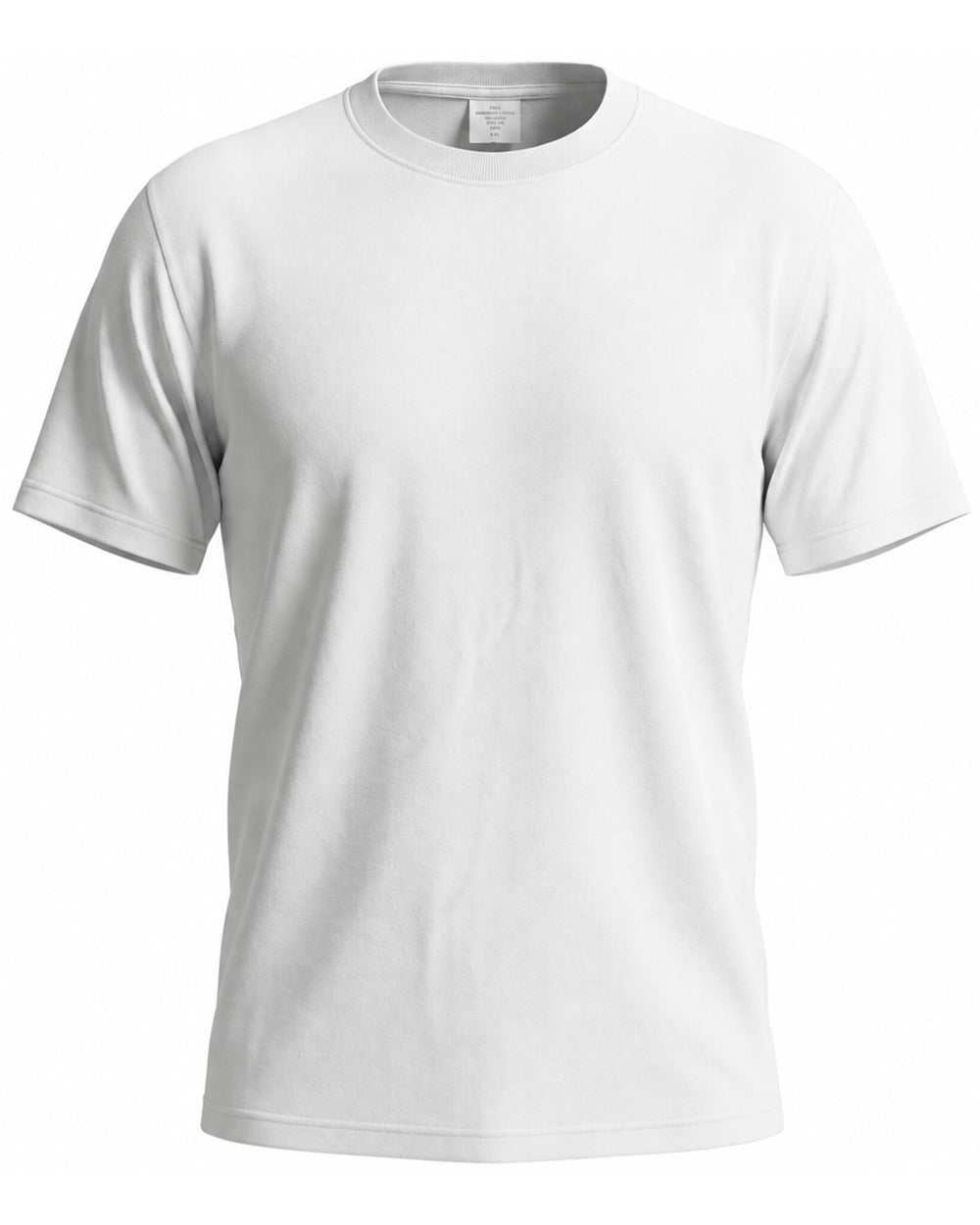 Remera básica algodón color blanco talles especiales