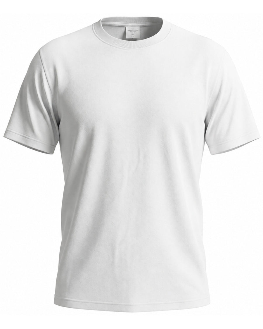 Remera básica algodón color blanco talles especiales