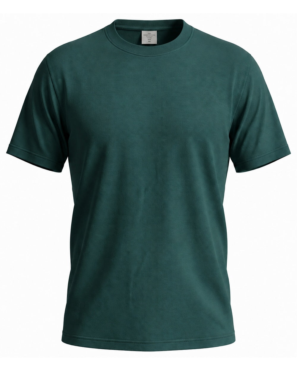Remera básica algodón color verde inglés talles especiales