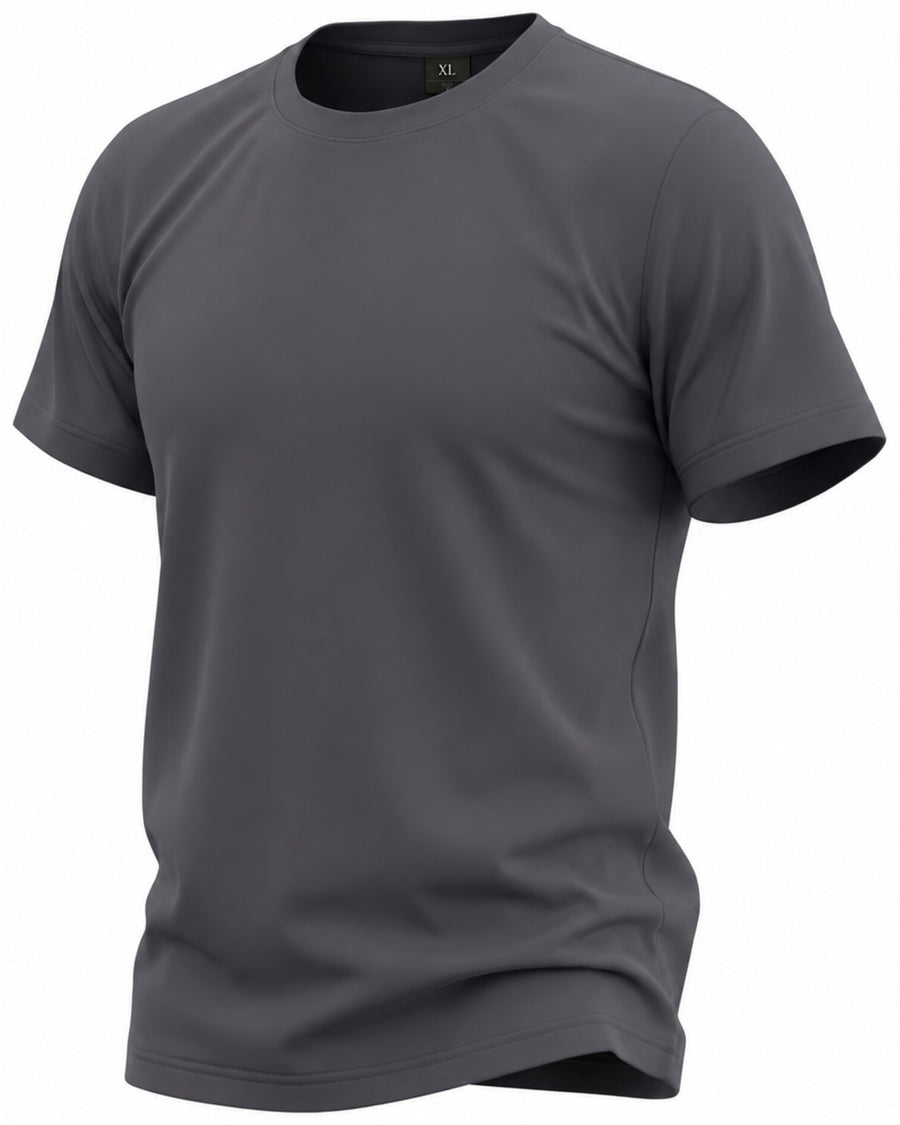 Remera básica algodón color gris