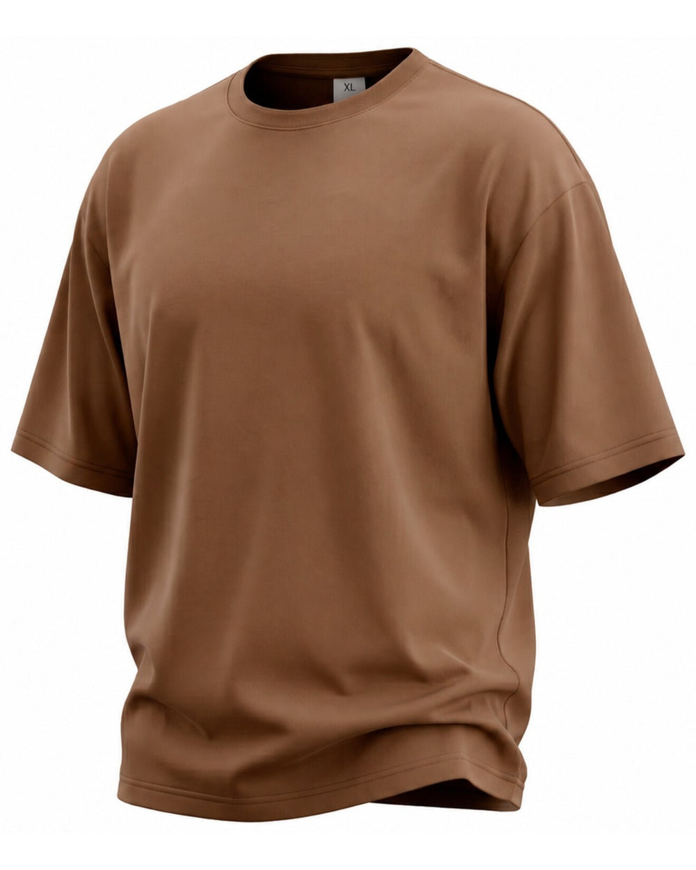 Remera oversize algodón color marrón