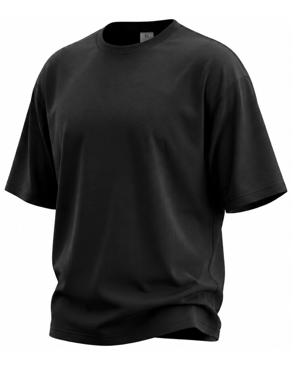 Remera oversize algodón color negro