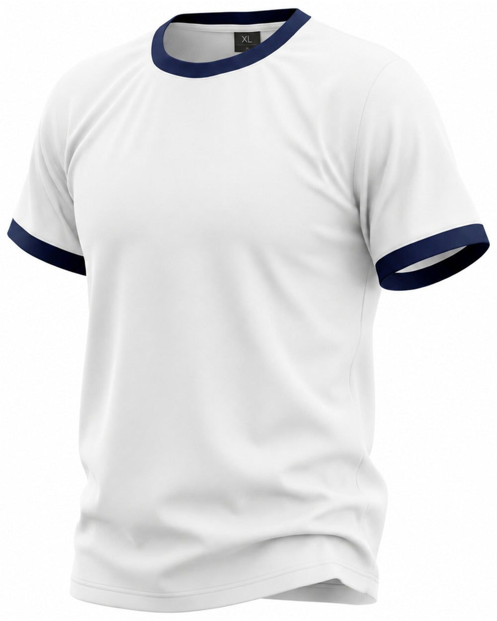 Remera ringer bicolor color blanco